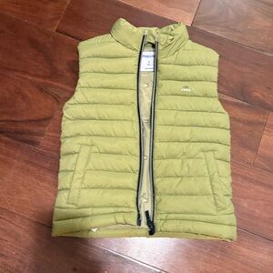 Mayoral Light Olive Quilted Puffer Vest - Front Zip